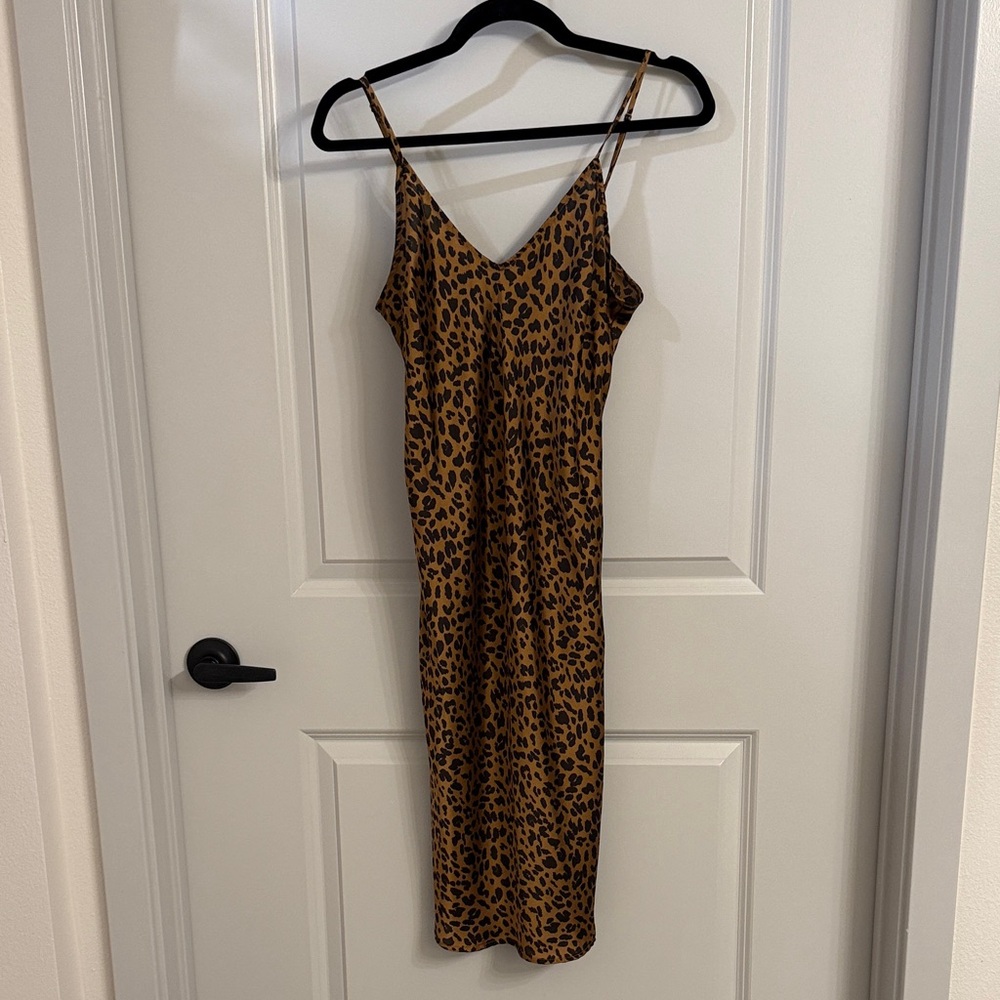 Leopard Print Slip Dress